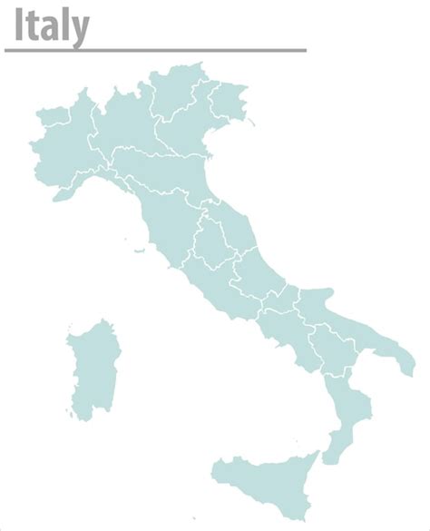 Italien Karte Illustration Vektor Detaillierte Italien Karte Mit