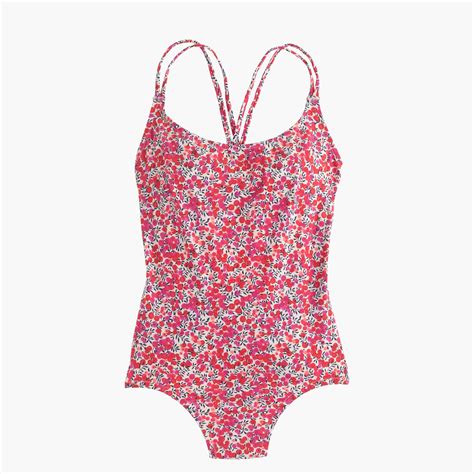 J Crew Strappy One Piece Swimsuit In Liberty Art Fabrics Wiltshire