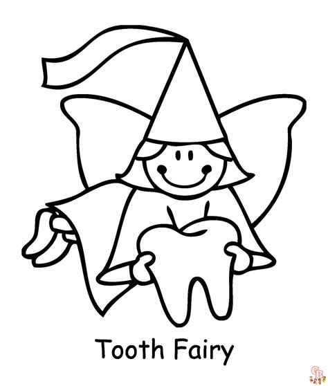 Tooth Fairy Coloring Pages Printable And Free Gbcoloring