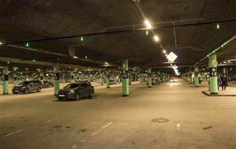 Underground Parking In A Large Shopping Mall Stock Image Image Of