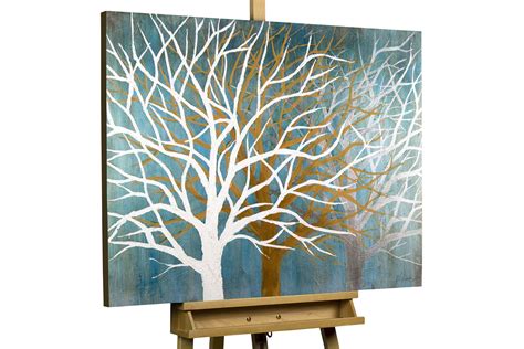 Acrylic Painting Tree Winter Abstract Kunstloft