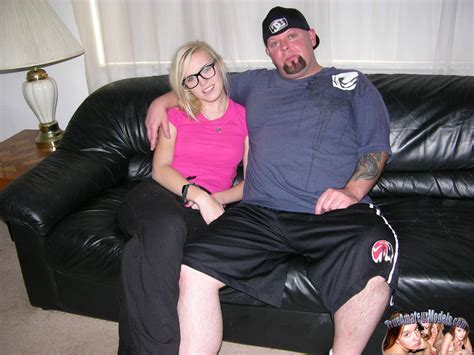 Blonde Amateur Nerd With Glasses Gives Big Bald Dude Handjob Porn Pictures XXX Photos Sex