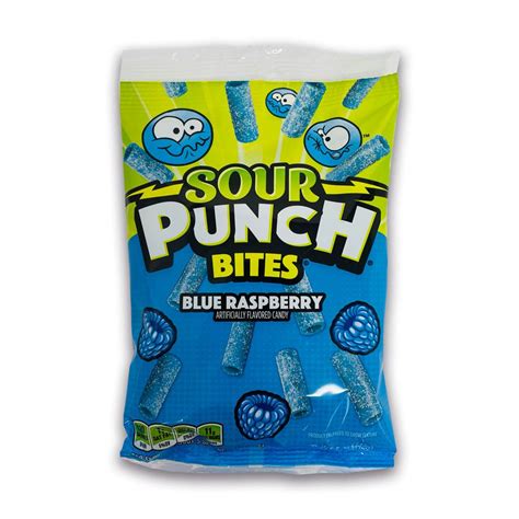 New Sour Punch Candy Soft And Chewy Sour Gummies Blue Raspberry Flavour