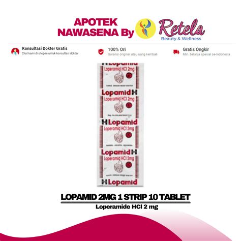 Jual Lopamid Mg Strip Tablet Loperamide Hcl Mg Shopee