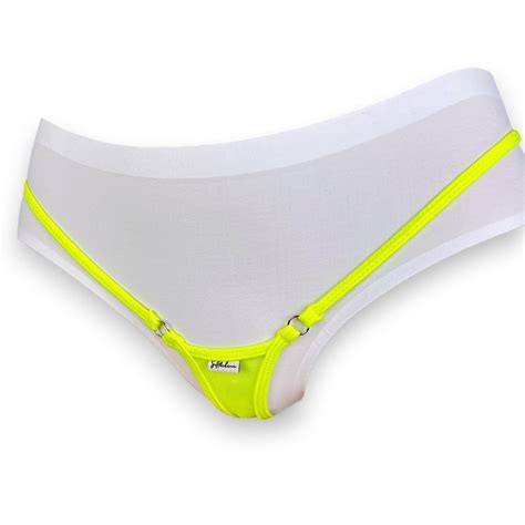 S Shbikini Mini String String Sheer Thong Lingerie Underwear Mesh Fluorescent Green