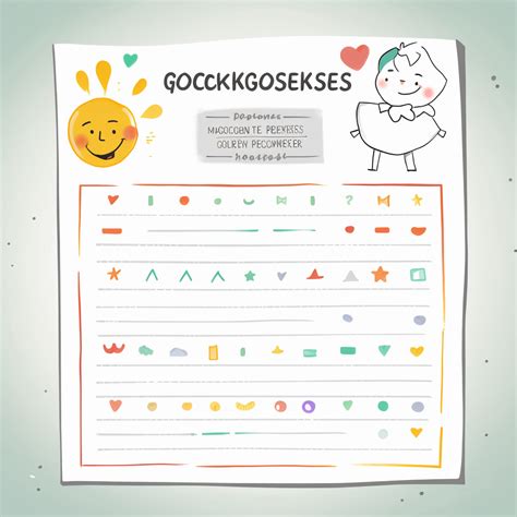 Mockup Of A Goodness Chart To Track Acts Of Kindness And Good Deeds