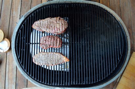 Two Zone Reverse Sear Steaks Primo Grills Smokers Aqua Bbq