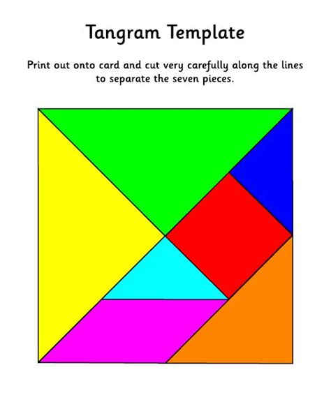 Tangram Puzzles To Print - Ancient Chinese 'Seven Pieces of Cleverness'