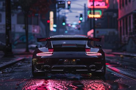 Black Sport Car Wallpaper Premium Ai Generated Image