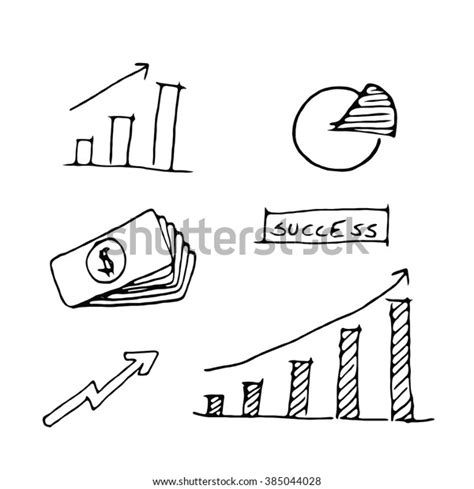 Hand Drawn Business Graph Vector Illustration Stock Vector Royalty Free 385044028 Shutterstock