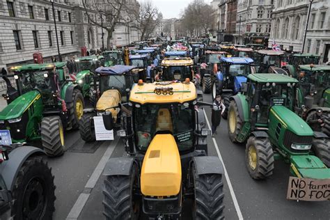 Hundreds Of Tractors Block Central London In Protest Against