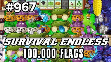 Plants Vs Zombies Survival Endless Flags Part