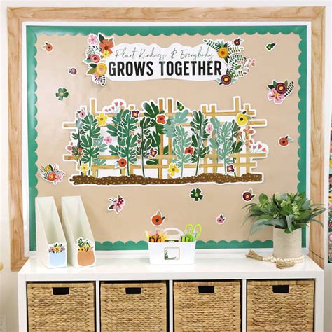 New Products Plant Kindness And Everybody Grows Together Bulletin Board Set