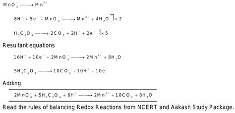 72 Balance MnO4 H2C2O4 Mn2 Co2 H2o By Oxidation Number Method