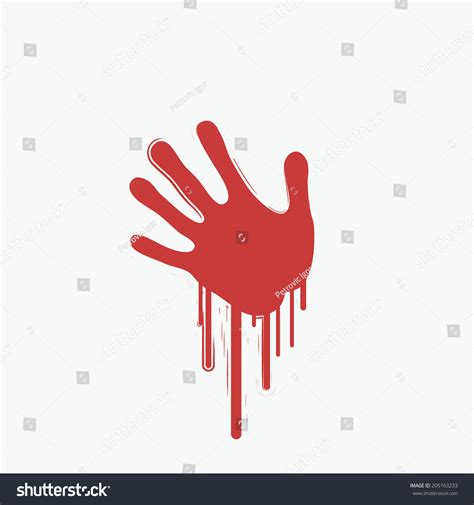 Bloody Handprint Vector Illustration Stock Vector (Royalty Free ...