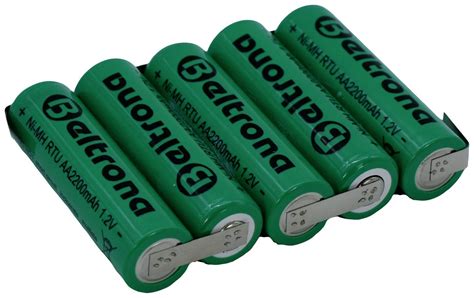 Beltrona RTU5AAZ Battery Pack 5x AA Z Solder Tab NiMH 6 V 2200 MAh