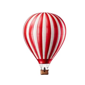 Hot Air Balloon Isolated On White Background D Rendering Hot Air