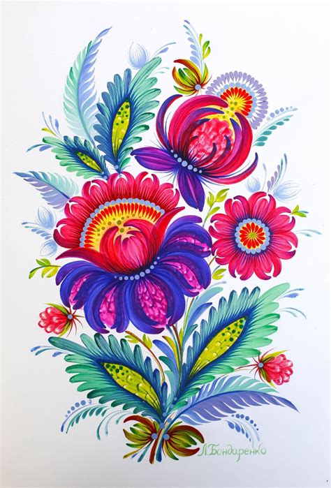 Pin by Ирина Ковалева on Искусство | Polish folk art, Folk art flowers ...