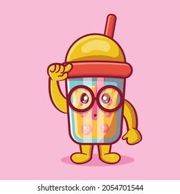 Kawaii Bubble Tea Drink Character Mascot Stock Vector Royalty Free