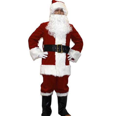 Disfraz de Papá Noel de Navidad para adultos ropa de Papá Noel