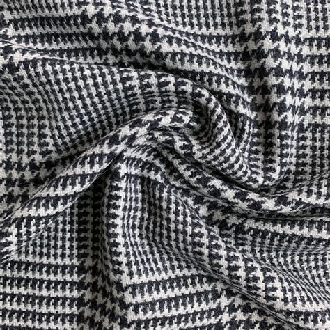 Large Houndstooth Woollen Check Watsons Fabrics