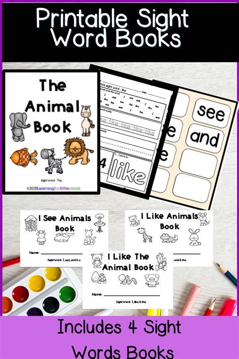 Printable Sight Word Books and Flashcards