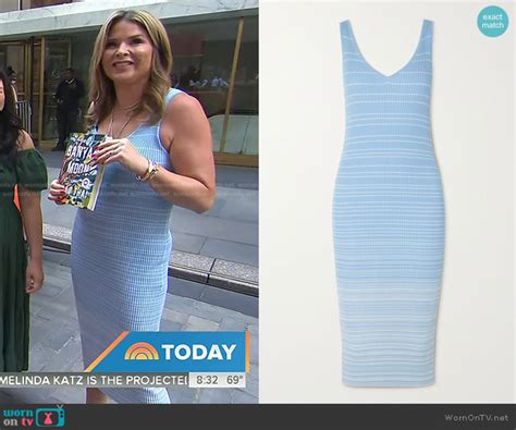 Wornontv Jennas Blue Striped Ribbed Tank Dress On Today Jenna Bush