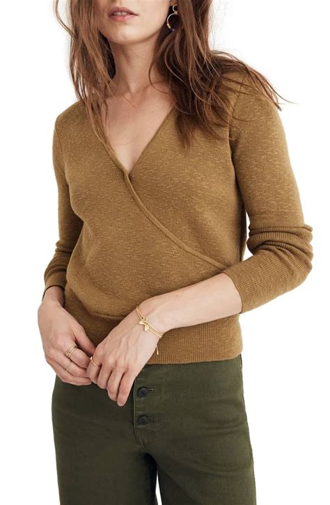 Madewell Wrap Front Pullover Sweater Regular And Plus Size Nordstrom Wrap Front Sweater