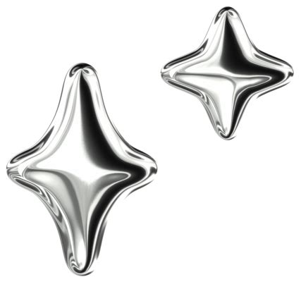 Silver Stars Transparent PNGs for Free Download