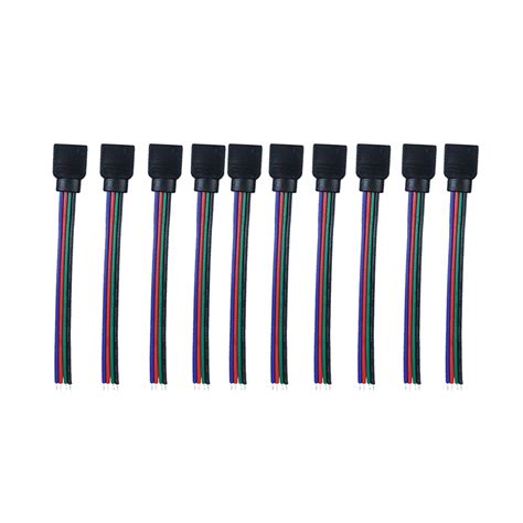 Купить 1шт 4pin pcb платы разъем провод привело rgb света полосы 4 ...