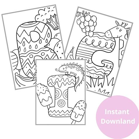 Coloring Pages A-Z Alphabet Printable, ABC Coloring Book Educational ...