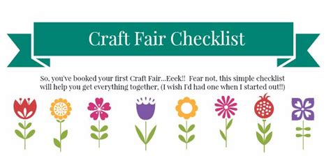 Craft Fair Checklist