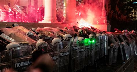 Demonstrators attempt to storm Serbian parliament on 4th night of protests - National ...