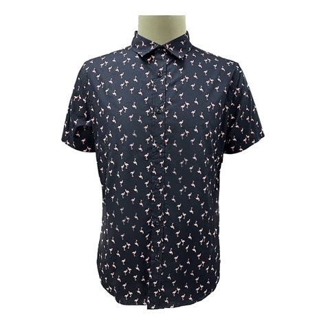 Camisa George Talla Ch Flamingos Negra Walmart