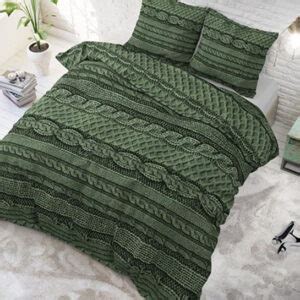 Sleeptime Dekbedovertrek Nature Knits Groen Katoen Blended