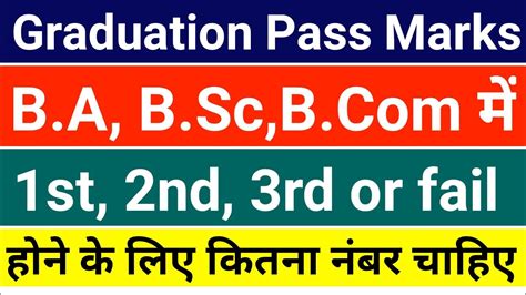 Graduation Me Pass Hone Ke Liye Kitna Number Chahiye Ba Me Pass Hone