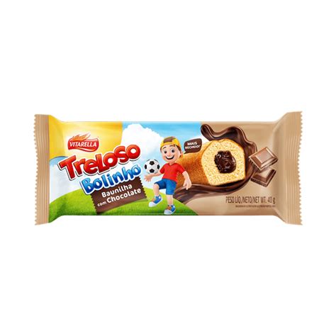 Treloso Bolinho Sabor Baunilha Recheio De Chocolate Vitarella