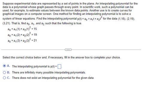 Solved Suppose Experimental Data Are Represented By A S