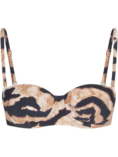 Dolce Gabbana Tiger Print Bikini Top Farfetch In 2021 Printed