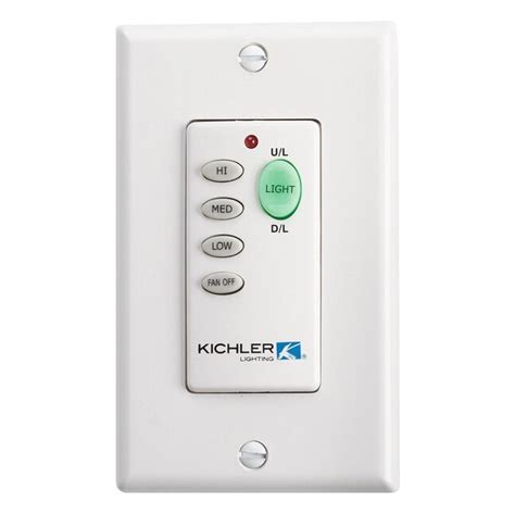 Kichler White Wall-Mount Ceiling Fan Remote Control at Lowes.com