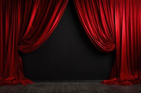 Premium Photo | Red theatre curtains