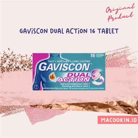 Jual Gaviscon Dual Action Tablet Original Obat Maag Shopee Indonesia