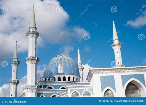 View of a Beautiful Sultan Ahmad Shah Public Mosque with Blue Dome ...