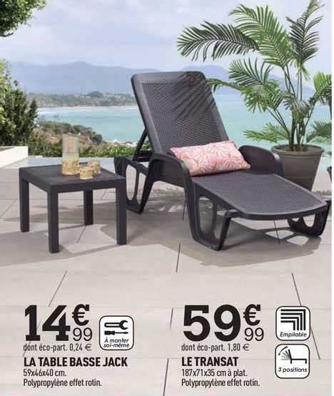 Promo La Table Basse Jack Le Transat Chez Centrakor ICatalogue Fr