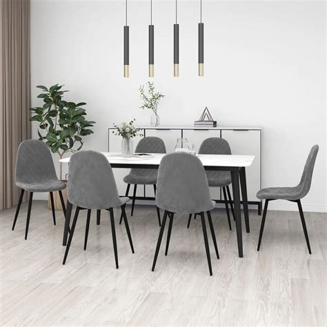 Sillas De Comedor Giratorias 6 Uds Terciopelo Gris Claro Leroy Merlin