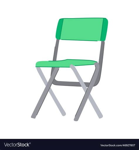 Relax folding chair cartoon Royalty Free Vector Image