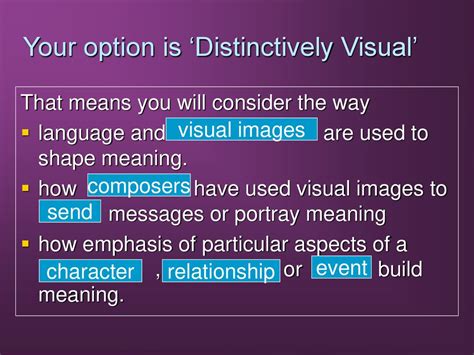 Module A Experience Through Language Distinctively Visual Ppt Download