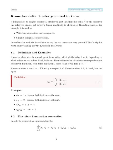 understanding kronecker delta rules  summation euclidean vector