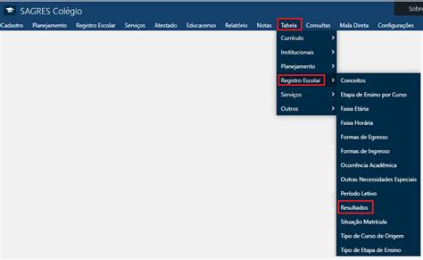 Cw Tabela Registro Escolar Resultados Manual Sagres