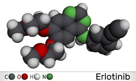 Erlotinib Drug Molecule. it is Used To Treat Lung Cancer, NSCLC and ...